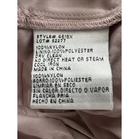 Xscape Womens Sz 4 Taupe Off the Shoulder Embroidered Lace Long Gown Dress - Picture 12 of 14